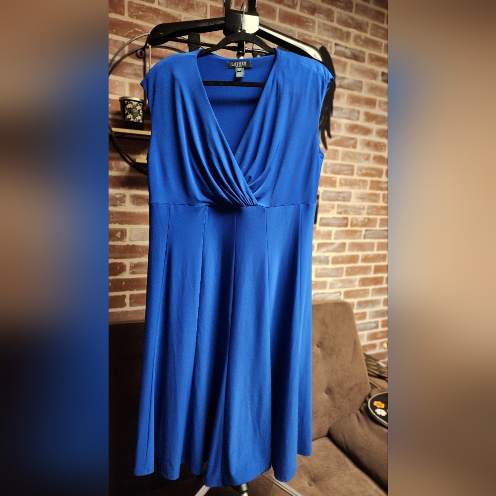 Ralph Lauren Royal Blue Midi Dress